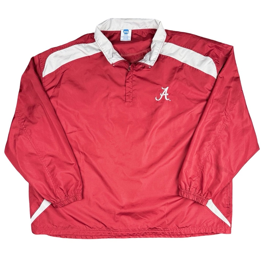 Alabama Crimson Tide‎ Pullover Windbreaker Jacket Mens 2XL NCAA Red